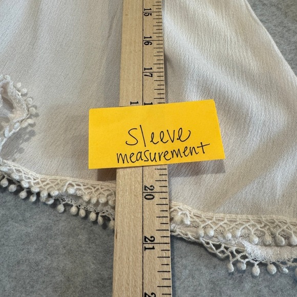 Romeo & Juliet Couture Off Shoulder Romper Womens M Cream Boho Cowgirl Pockets - Picture 14 of 16